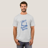 Ik las Banned Books (blauw) T-shirt (Voorkant volledig)