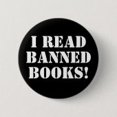 Ik las Banned Books. Ronde Button 5,7 Cm (Voorkant)