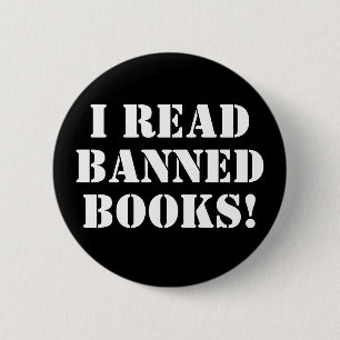 Ik las Banned Books. Ronde Button 5,7 Cm