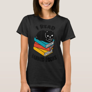 Ik las Banque Bshirt Black Cat Reader Bookwo T-shirt