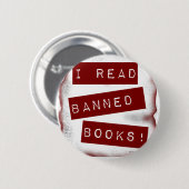 Ik las boekenboekworm Slogan Ronde Button 5,7 Cm (Voorkant /achterkant)