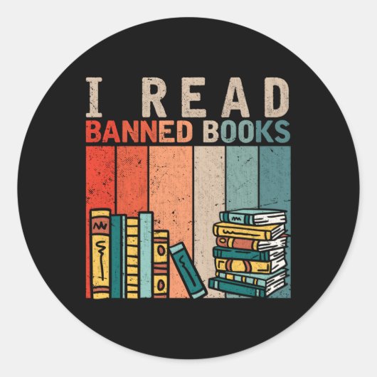 Ik las boekenlezersbladwijzer ronde sticker (Voorkant)