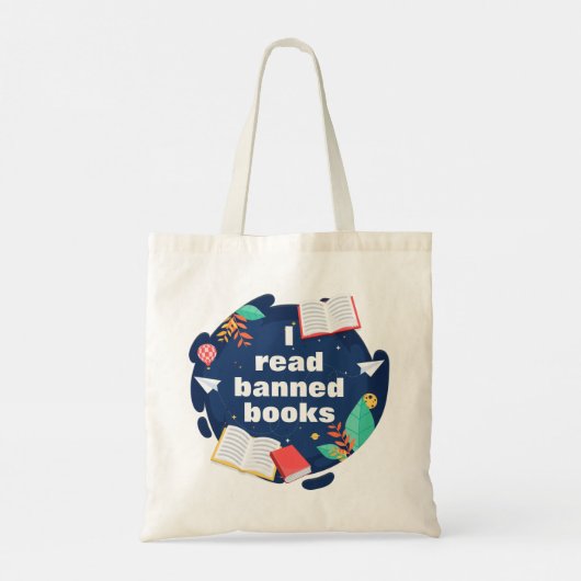 Ik las boekenoverzichten tegen censuur tote bag (Achterkant)