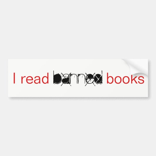 Ik las Bumpersticker voor verboden boeken (Voorkant)