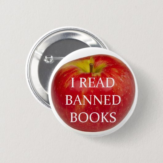 Ik las de Button van de Verboden Boeken Apple (Voorkant /achterkant)