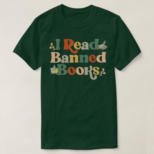 Ik las de week van de Banken Librarian Freadom Rea T-shirt (Design voorkant)