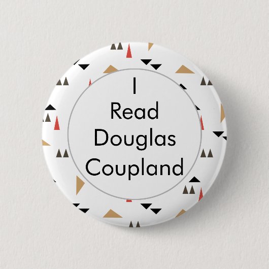 Ik las Douglas Coupland Canadian Books Button (Voorkant)