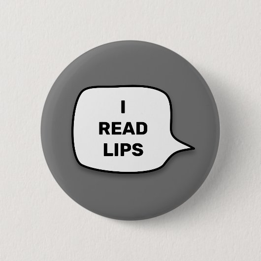 Ik las lippen ronde button 5,7 cm (Voorkant)