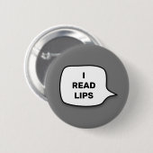 Ik las lippen ronde button 5,7 cm (Voorkant /achterkant)