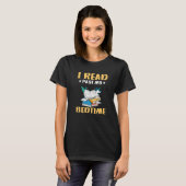Ik las mijn Bedtime grappige boekworm-idee T-shirt (Voorkant volledig)