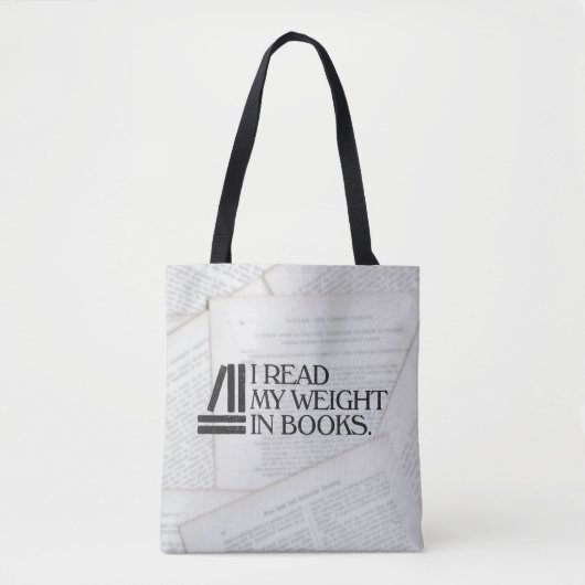 Ik las mijn gewicht in boeken tote bag (Voorkant)
