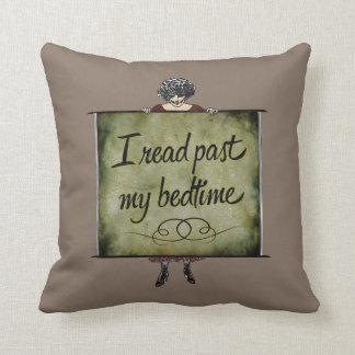 Ik las mijn slaaptijd Vintage Kussen