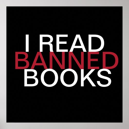 Ik las Poster voor verboden boeken (Voorkant)