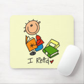 Ik las Tshirts en cadeaus Muismat (Met muis)