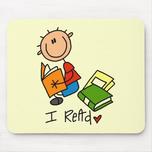 Ik las Tshirts en cadeaus Muismat (Voorkant)