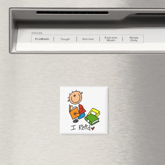 Ik las Tshirts en geschenken Magneet (Insitu (Vaatwasser))