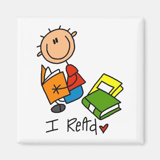 Ik las Tshirts en geschenken Magneet (Voorkant)