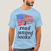 Ik las verboden boeken en noodlottige Amerikaanse  T-shirt (Voorkant)