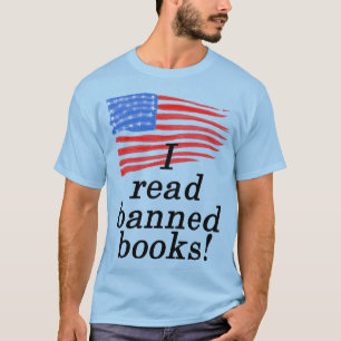 Ik las verboden boeken en noodlottige Amerikaanse  T-shirt