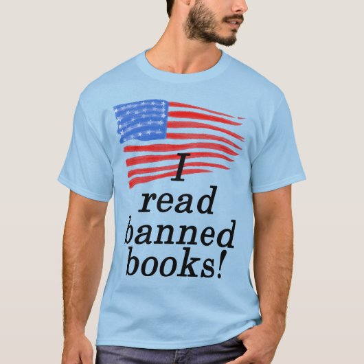 Ik las verboden boeken en noodlottige Amerikaanse  T-shirt (Voorkant)