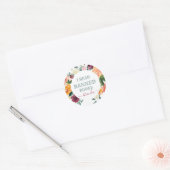 Ik las verboden boeken Floral Wreath Ronde Sticker (Envelop)