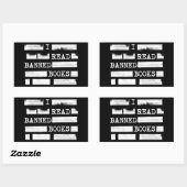 Ik las verboden boeken geredigeerd rechthoekige sticker (Vel)