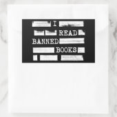 Ik las verboden boeken geredigeerd rechthoekige sticker (Tas)