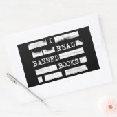 Ik las verboden boeken geredigeerd rechthoekige sticker (Envelop)