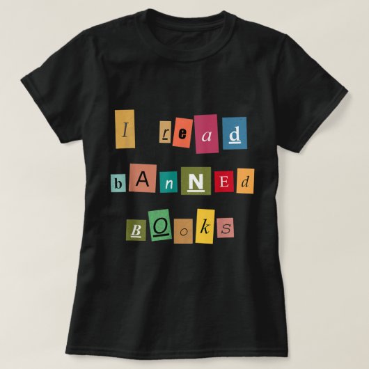 Ik las verboden boeken - grappige lezer T-Shirt (Design voorkant)