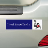Ik las verboden boeken met bumpersticker (Op auto)
