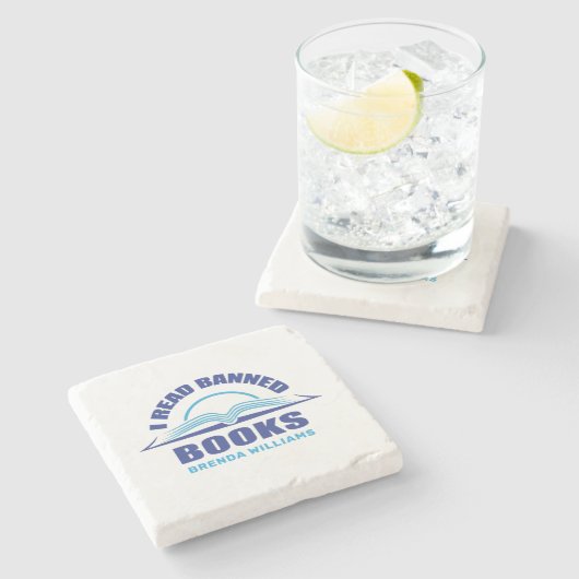 Ik las verboden boeken, onderzetter met aangepaste (Zijkant)