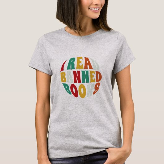 Ik las verboden boeken rond typografie T-shirt (Voorkant)