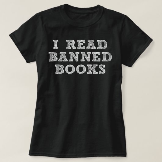 Ik las verboden boeken t-shirt (Design voorkant)