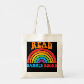 Ik las Verboden boeken T Shirt Rainbow Readers Rea Tote Bag (Achterkant)