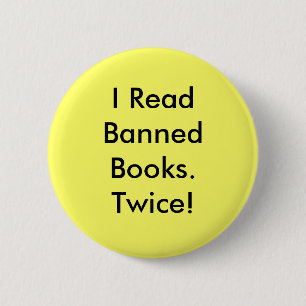 Ik las verboden boeken. Twee keer! Ronde Button 5,7 Cm