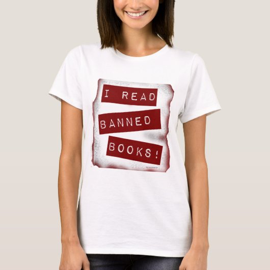 Ik las verboden boekenhandboek t-shirt (Voorkant)