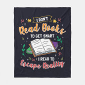 Ik las voor Escape Reality Book Nerd Fleece Deken (Voorkant)