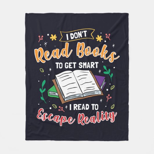 Ik las voor Escape Reality Book Nerd Fleece Deken (Voorkant)