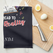 Ik las voor Escape Reality Book Nerd Personated Theedoek (Quarter Fold)