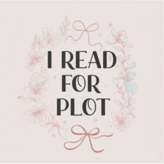 Ik las voor Plot Pink Coquette BookBook Funny Read Sticker