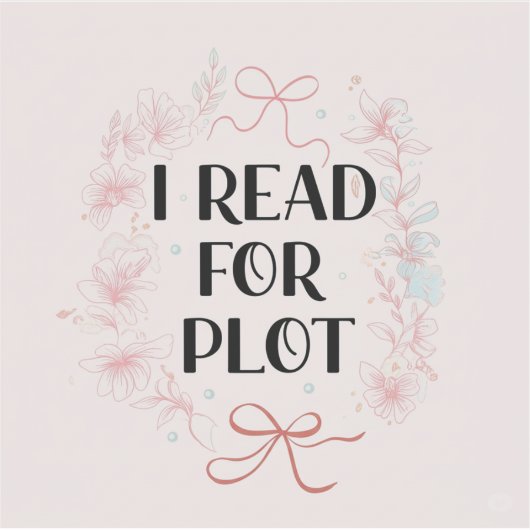 Ik las voor Plot Pink Coquette BookBook Funny Read Sticker (Voorkant)