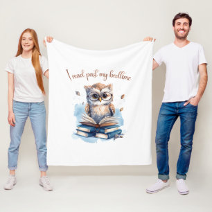Ik las voorbij mijn bedtijd fleece deken