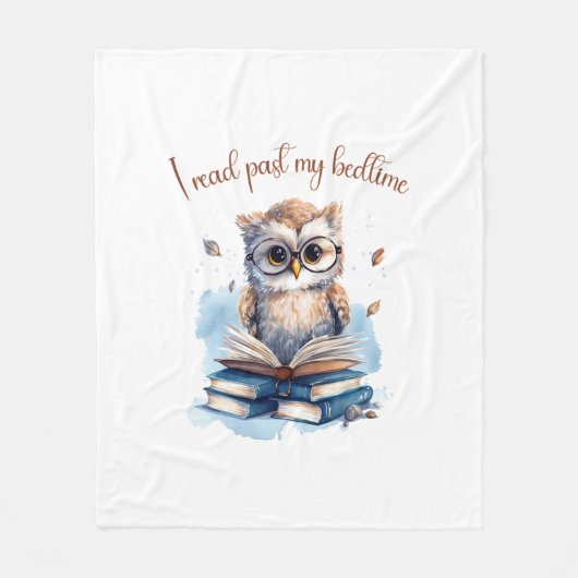Ik las voorbij mijn bedtijd fleece deken (Voorkant)