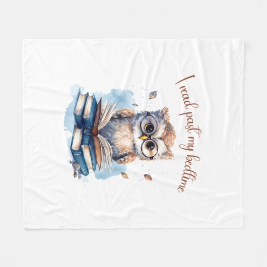 Ik las voorbij mijn bedtijd fleece deken (Voorkant (Horizontaal))