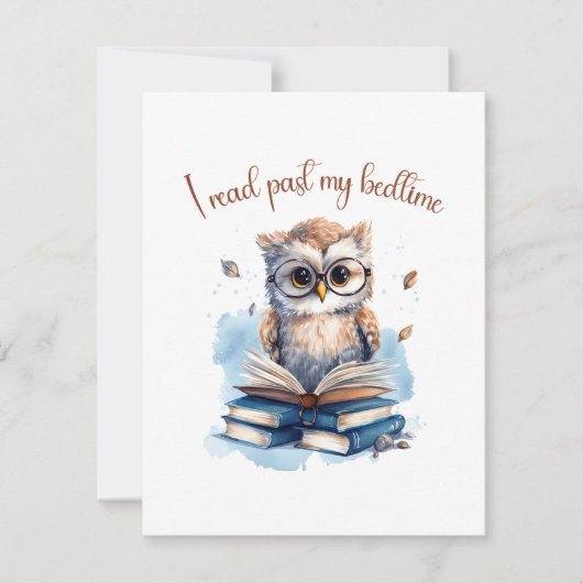 Ik las voorbij mijn bedtijd notitiekaartje (Voorkant)