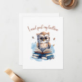 Ik las voorbij mijn bedtijd notitiekaartje (Voorkant / Achterkant in situ)