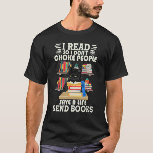 Ik las zodat ik geen mensen koos die boeken zwart  t-shirt