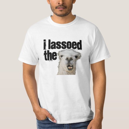 Ik lassoed de lama t-shirt (Voorkant)