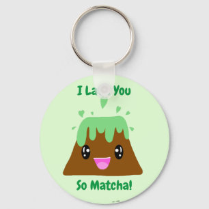 Ik lava je zo Matcha Kawaii Green Tea Lava Cake Sleutelhanger