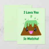 Ik Lava Je Zo Matcha Kawaii Groene Thee Liefde Bedankkaart (Voorkant / Achterkant)